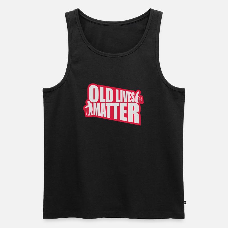 old lives matter quote - Men's Premium Organic Tank Top - black