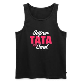 cadeau humour tata / super tata cool - Débardeur bio Premium Homme - noir - Devant - AI Model Male 178 light (178cm)
