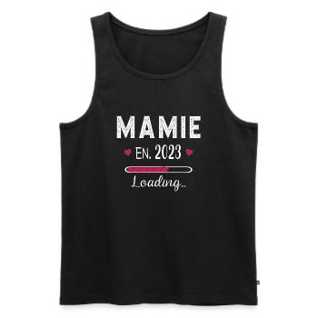 Future Mamie En 2023 Nouvelle Naissance Grossesse - Débardeur bio Premium Homme - noir - Devant - AI Model Male 178 light (178cm)
