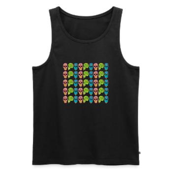 CALAVERITAS - Men's Premium Organic Tank Top - black - Front - Michal (187cm)