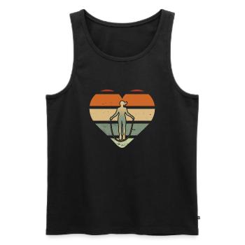 Speed Rope Skipping - Men's Premium Organic Tank Top - black - Front - Michal (187cm)
