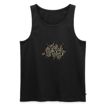gift funny sayings happy beards awesome fun baby - Men's Premium Organic Tank Top - black - Front - Michal (187cm)
