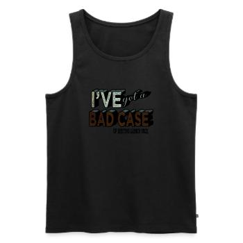 Dinosaur Fan Sayings Dino Bike Moon - Men's Premium Organic Tank Top - black - Front - Michal (187cm)