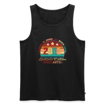 18th birthday Young girls 18 years 2005 funny - Men's Premium Organic Tank Top - black - Front - AI Model Male 178 light (178cm)