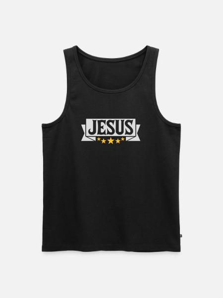 Jesus Christ Banner Quote - Men's Premium Organic Tank Top - black