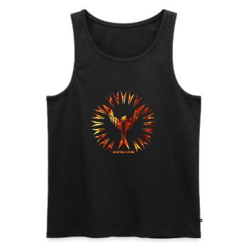 Phoenix being reborn - Men's Premium Organic Tank Top - black - Front - AI Model Male 178 light (178cm)