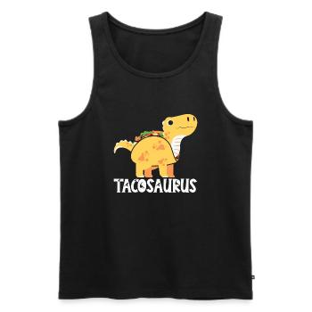 tacosaurus - Men's Premium Organic Tank Top - black - Front - Michal (187cm)
