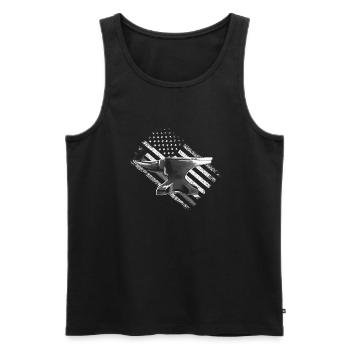 Anvil Blacksmith - Men's Premium Organic Tank Top - black - Front - AI Model Male 178 light (178cm)