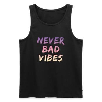 Good vibes - Männer Premium Bio Tank Top - Schwarz - Vorne - AI Model Male 178 light (178cm)