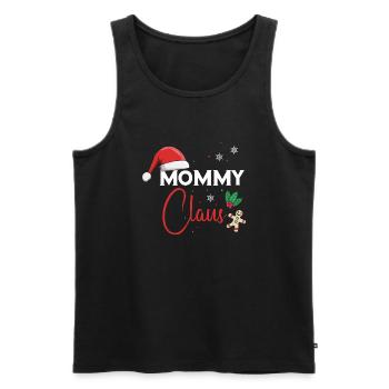 Mommy Clause Awesome Christmas Couples T-Shirt - Men's Premium Organic Tank Top - black - Front - Michal (187cm)