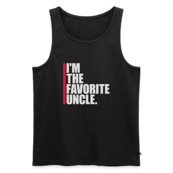 im the favorite uncle - Männer Premium Bio Tank Top - Schwarz - Vorne - AI Model Male 178 light (178cm)