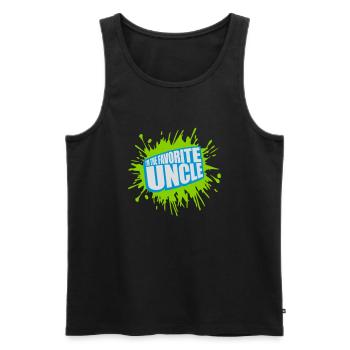im the favorite uncle - Männer Premium Bio Tank Top - Schwarz - Vorne - AI Model Male 178 light (178cm)