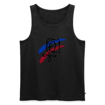 WOLA 1 - Débardeur bio Premium Homme - noir - Devant - Michal (187cm)