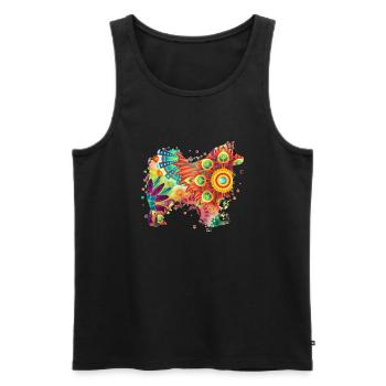 Finnischer Lapphund Hundedesign Hundefreunde Hund - Männer Premium Bio Tank Top - Schwarz - Vorne - Michal (187cm)