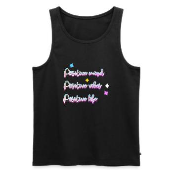 Positive - Men's Premium Organic Tank Top - black - Front - AI Model Male 178 light (178cm)