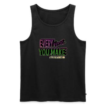 anniversary birthday present blogging funny quote - Männer Premium Bio Tank Top - Schwarz - Vorne - Michal (187cm)