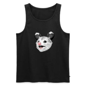 Opossum-Kopf - Männer Premium Bio Tank Top - Schwarz - Vorne - Michal (187cm)