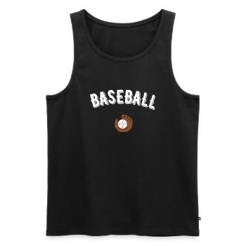 Baseball - Männer Premium Bio Tank Top - Schwarz - Vorne - Michal (187cm)