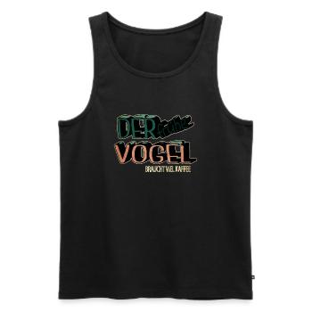 spaß ich liebe kaffee spruch montag zitat müde - Männer Premium Bio Tank Top - Schwarz - Vorne - AI Model Male 178 light (178cm)