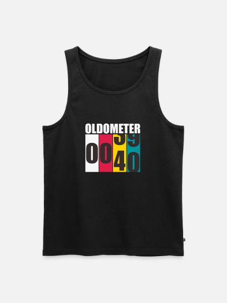 Birthday Oldometer 40 Years - Men's Premium Organic Tank Top - black