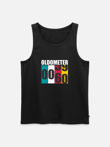 Birthday Oldometer 60 Years - Men's Premium Organic Tank Top - black