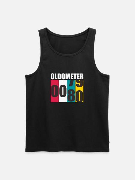 Birthday Oldometer 80 Years - Men's Premium Organic Tank Top - black