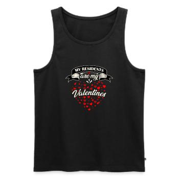 My Residents Are My Valentines - Men's Premium Organic Tank Top - black - Front - AI Model Male 178 light (178cm)