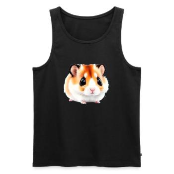 Cute Cartoon Hamster Love Pet 9 - Men's Premium Organic Tank Top - black - Front - Michal (187cm)