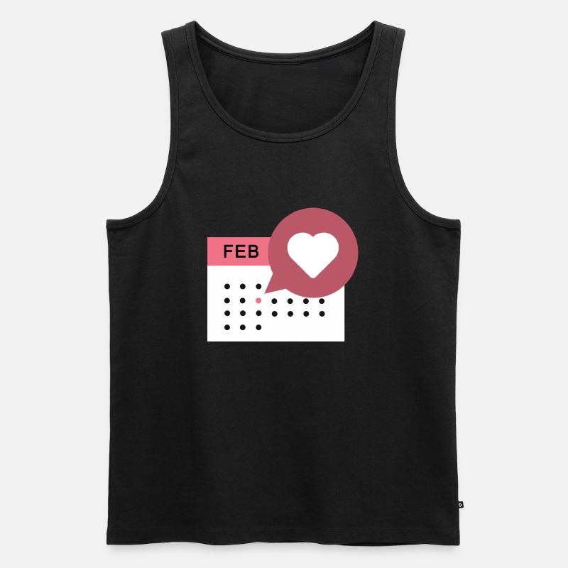 Herzkalender - Männer Premium Bio Tank Top - Schwarz