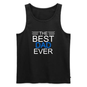 Der beste Vater aller Zeiten - Männer Premium Bio Tank Top - Schwarz - Vorne - Michal (187cm)