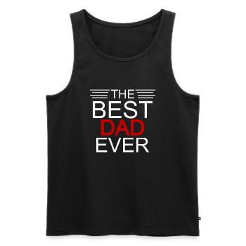 Der beste Vater aller Zeiten - Männer Premium Bio Tank Top - Schwarz - Vorne - Michal (187cm)
