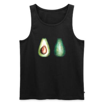 Avocados - Men's Premium Organic Tank Top - black - Front - Michal (187cm)