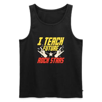 I Teach Future Rock Stars Music Teacher School - Männer Premium Bio Tank Top - Schwarz - Vorne - Michal (187cm)