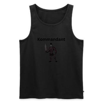 Kommandant Krieger Herrscher Held Herkules Götter - Männer Premium Bio Tank Top - Schwarz - Vorne - AI Model Male 178 light (178cm)