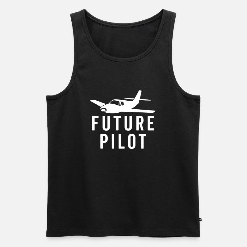 Pilot der Zukunft - Männer Premium Bio Tank Top - Schwarz
