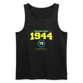 Tolles 1944 Hemd für Männer Frauen 79 Jahre alt 79. - Männer Premium Bio Tank Top - Schwarz - Vorne - AI Model Male 178 light (178cm)