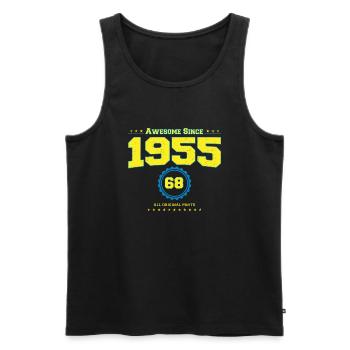 Awesome 1955 Shirt für Männer Frauen 68 Jahre alt 68. - Männer Premium Bio Tank Top - Schwarz - Vorne - Michal (187cm)
