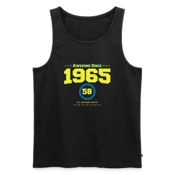 Awesome 1965 Shirt für Männer Frauen 58 Jahre alt 58. - Männer Premium Bio Tank Top - Schwarz - Vorne - Michal (187cm)