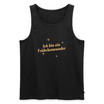 Ich bin ein Frühchenwunder sterne gelb - Männer Premium Bio Tank Top - Schwarz - Vorne - AI Model Male 178 light (178cm)