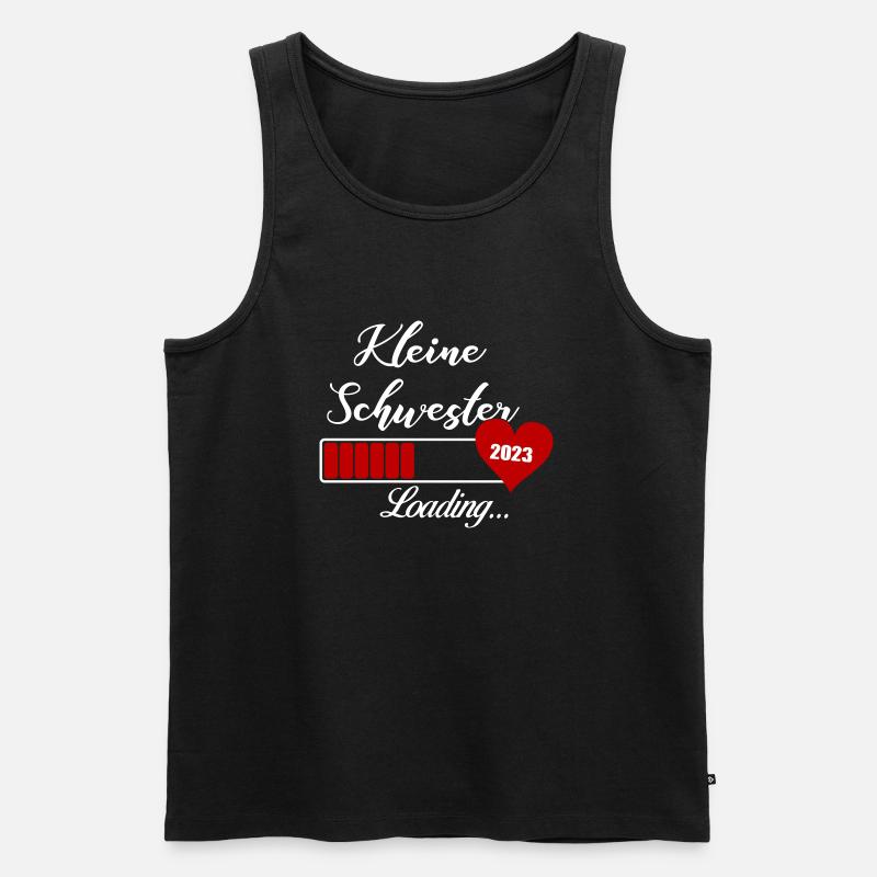 kleine Schwester loading 2023 - Männer Premium Bio Tank Top - Schwarz