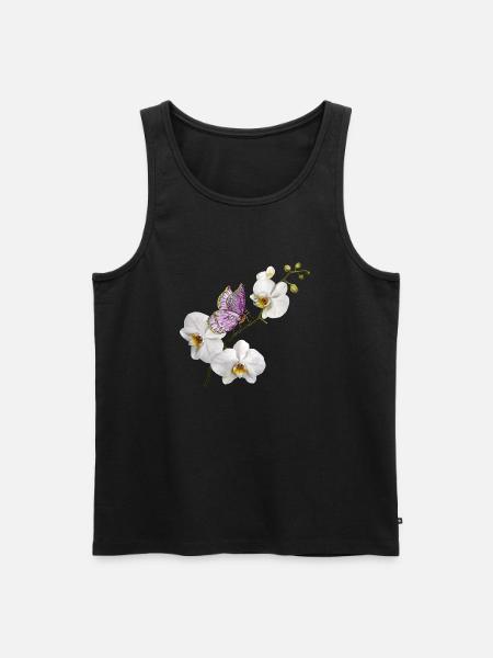Bunter Schmetterling - Männer Premium Bio Tank Top - Schwarz