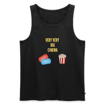 Very BIG CInema - Männer Premium Bio Tank Top - Schwarz - Vorne - Michal (187cm)