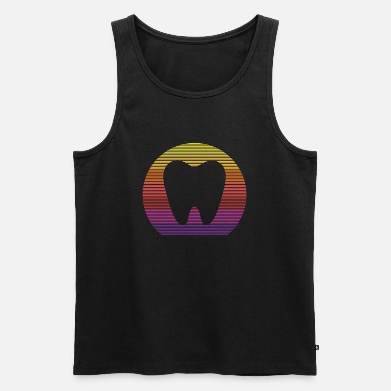 retro style colourful composition Design - Männer Premium Bio Tank Top - Schwarz
