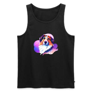 Dog owner Dogs Dog owners German Shepherd dog - Men's Premium Organic Tank Top - black - Front - Michal (187cm)