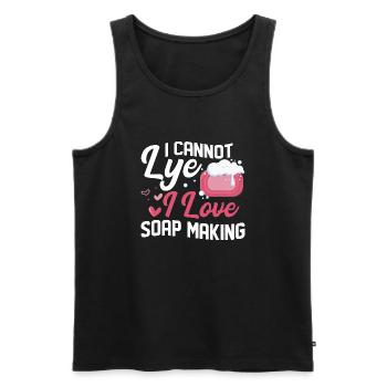 I Cannot Lye I Love Soap Making Soapmaker Soapmaki - Men's Premium Organic Tank Top - black - Front - Michal (187cm)