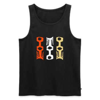 Vektor Deko Abstrakt - Männer Premium Bio Tank Top - Schwarz - Vorne - AI Model Male 178 light (178cm)