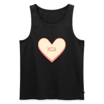 Mia - Männer Premium Bio Tank Top - Schwarz - Vorne - Michal (187cm)