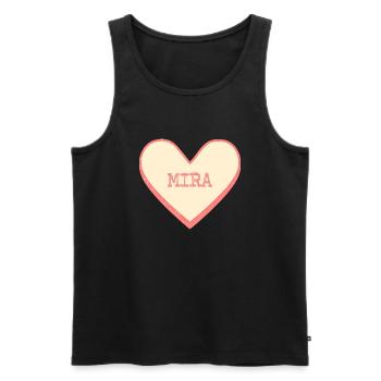 Mira - Männer Premium Bio Tank Top - Schwarz - Vorne - Michal (187cm)