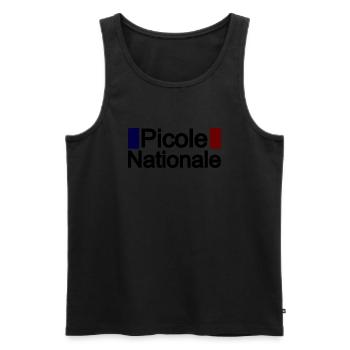 Picole nationale - Débardeur bio Premium Homme - noir - Devant - AI Model Male 178 light (178cm)