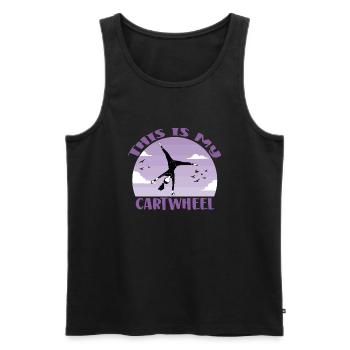 This Is My Cartwheel Shirt Gymnastics Youth Girls - Men's Premium Organic Tank Top - black - Front - Michal (187cm)